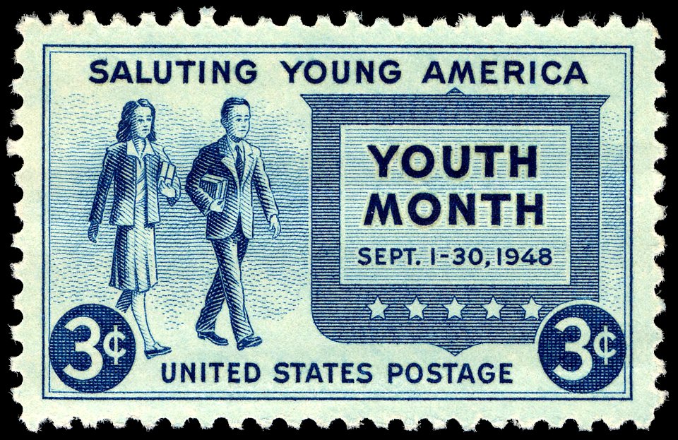 Salute to Youth 3c 1948 issue U.S. stamp