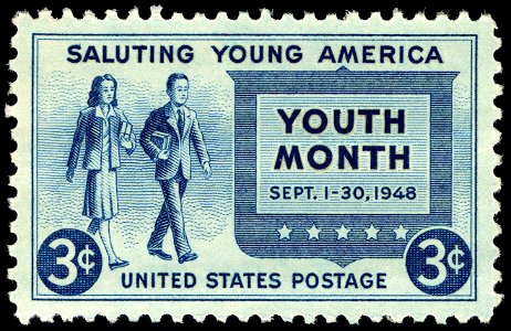 Salute to Youth 3c 1948 issue U.S. stamp