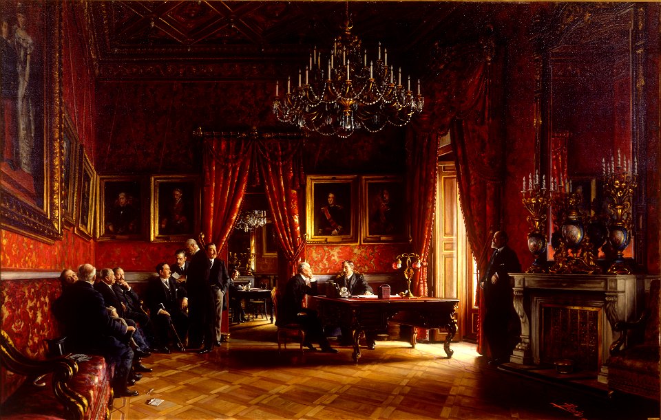 Salón de la presidencia del Senado, en octubre de 1915