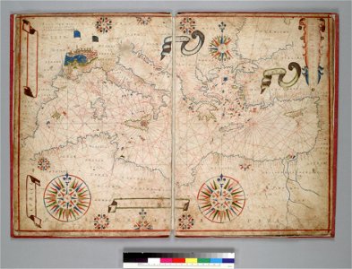 Salvator Oliva. Mediterranean. HM 2515. PORTOLAN ATLAS. Marseilles, 1619