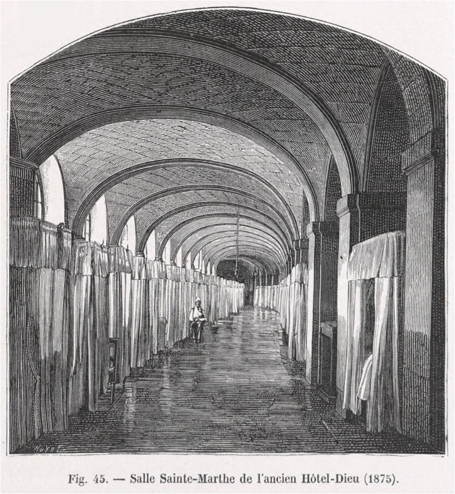 Salle Sainte-Marthe de l'ancien Hôtel-Dieu, 1875