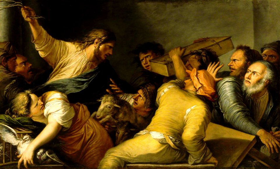 Salvator Rosa (1615-1673) - Christ Expelling the Money Changers from the Temple - 609060 - National Trust