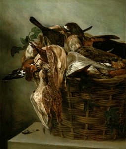 Salomon van Ruysdael - Stilleven met dood gevogelte. Free illustration for personal and commercial use.
