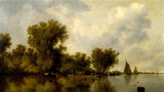 Salomon van Ruysdael (c.1602-1670) - River Scene - 486267 - National Trust