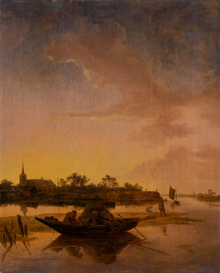 Salomon van Ruysdael - Water Landscape with Fishermen - O 1525 - Slovak National Gallery