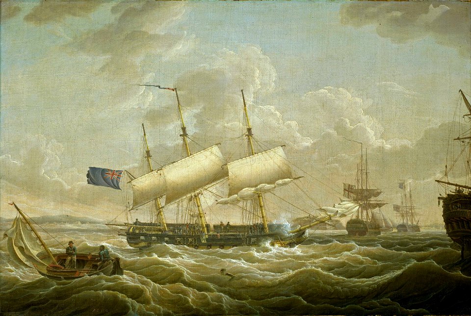 A Frigate Coming to Anchor in the Mersey RMG BHC1153
