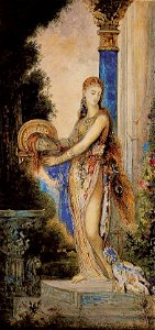 Salome with Column by Gustave Moreau. Free illustration for personal and commercial use.