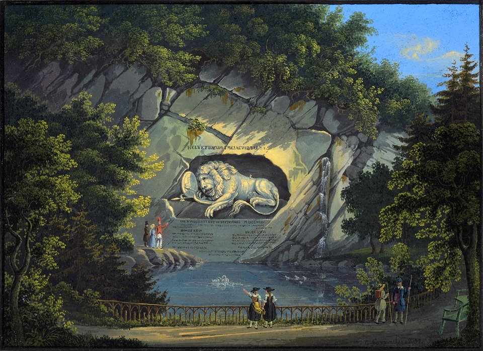 Salomon Corrodi Löwendenkmal Luzern 1857