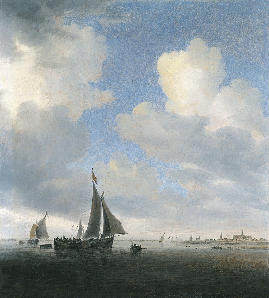 Salomon Jacobsz. van Ruysdael - Gezicht op Alkmaar