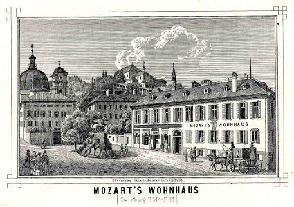 Salzburg Mozarts Wohnhaus c1860 ubs G 0693 II