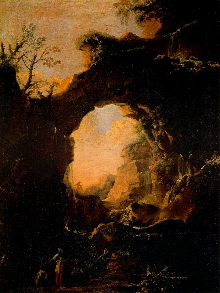 Salvator Rosa - Grotto with Cascades - WGA20048