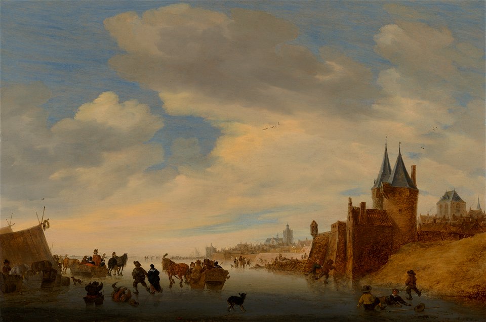 Salomon van Ruysdael - Winter Landscape at Arnhem - 1128 - Mauritshuis