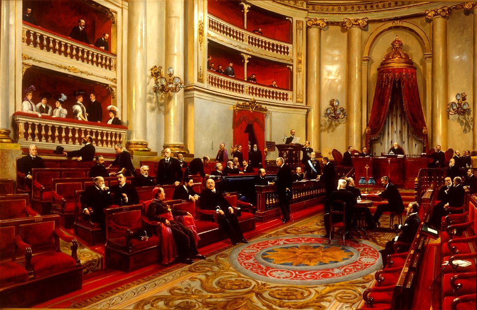 Salón de Sesiones del Senado en 1906 (Asterio Mañanós Martínez)