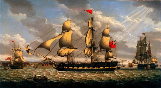 Robert Salmon - British Merchantman in the River Mersey off Liverpool