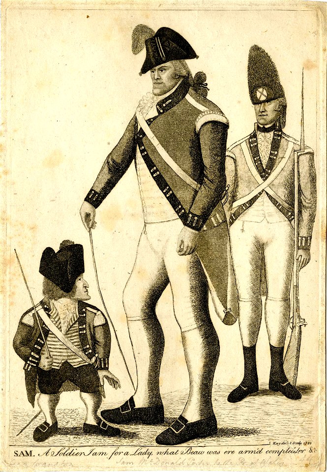 Sam. A Soldier I am for a Lady, what Beau was ere arm'd compleater etc. (BM 1937,1108.100)