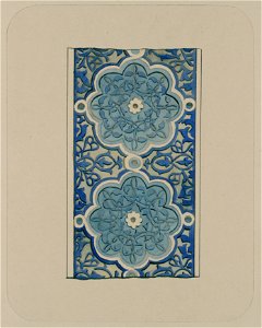 Samarkandskiia drevnosti. Grobnitsa sviatago Kussama ibni Abassa (Shakh-Zinde) i mavzolei pri nei. Izraztsy na naruzhnom fasadie mavzoleia LCCN2007683655