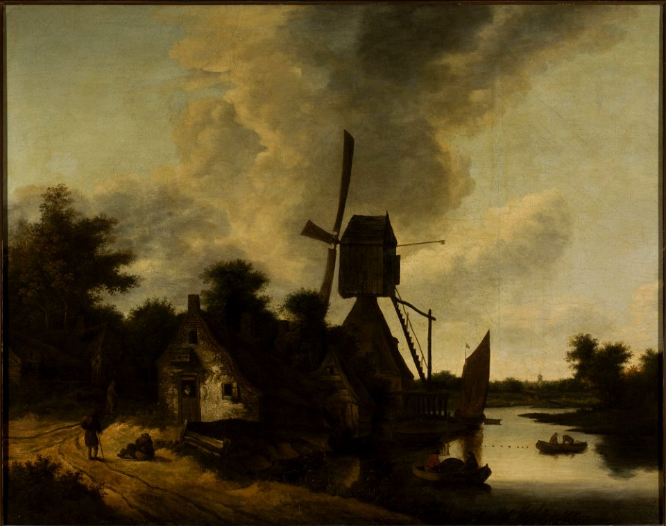 Salomon Rombouts - Landscape with a windmill - M.Ob.436 MNW - National Museum in Warsaw