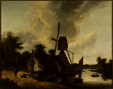 Salomon Rombouts - Landscape with a windmill - M.Ob.436 MNW - National Museum in Warsaw