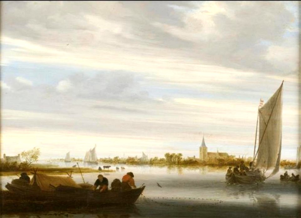 Salomon van Ruysdael - Riviergezicht met boten - Cat. 466 - Philadelphia Museum of Art