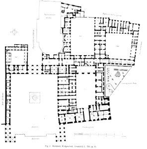 Salzburg Residenz Grundriss EG aus Tieze Die profanen Denkmale der Stadt Salzburg 1914
