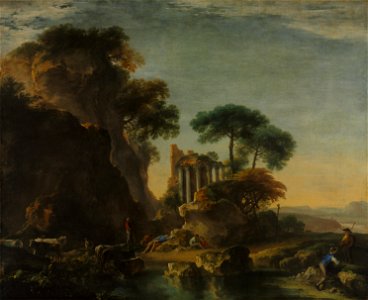 Salvator Rosa - Ruins in a Rocky Landscape - 1958.472 - Cleveland Museum of Art