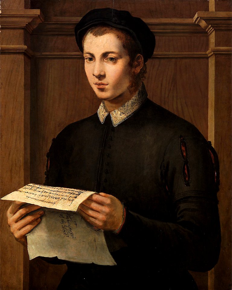 Salviati - Bildnis eines Jünglings mit Brief, Gemäldegalerie, 1570