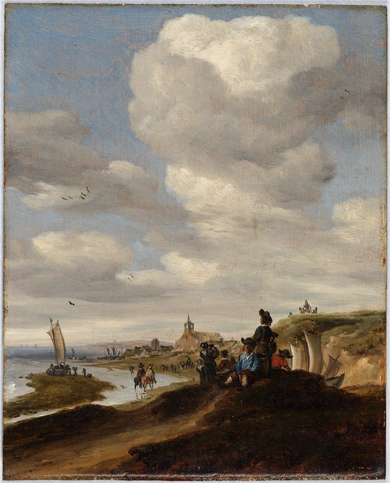 Salomon van Ruysdael - Seacoast Scene - 1935.29 - Harvard Art Museums ...