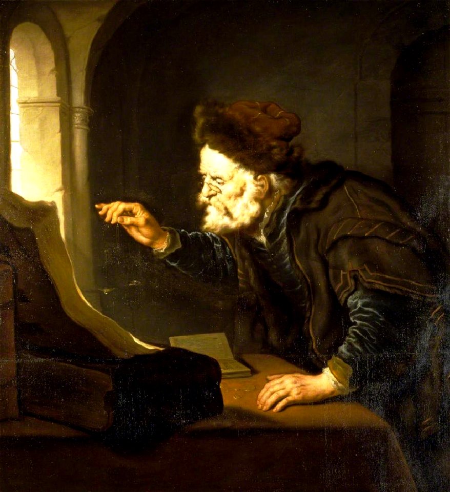 Salomon Koninck (1609-1656) - An Old Man Weighing Coins - 1421743 - National Trust