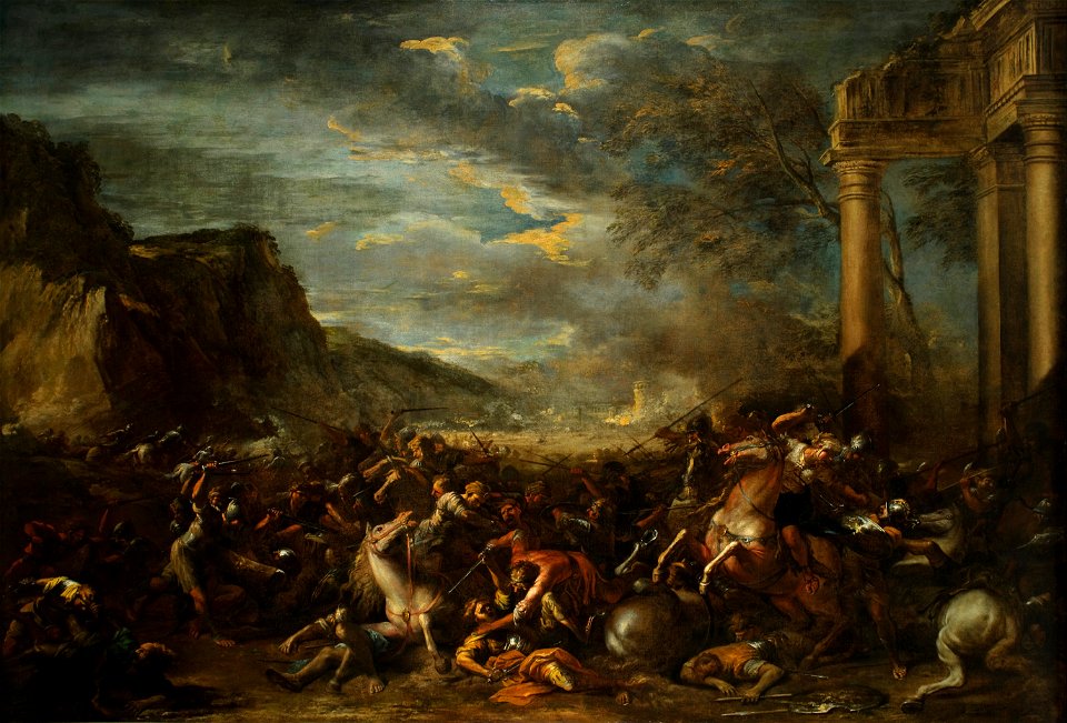 Salvator Rosa - A Cavalry Battle - Google Art Project