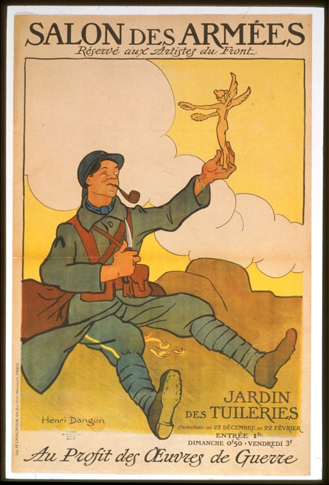 Salon des Armées, réservé aux artistes du front. Au profit des oeuvres de guerre. Jardin des Tuileries LCCN99613639