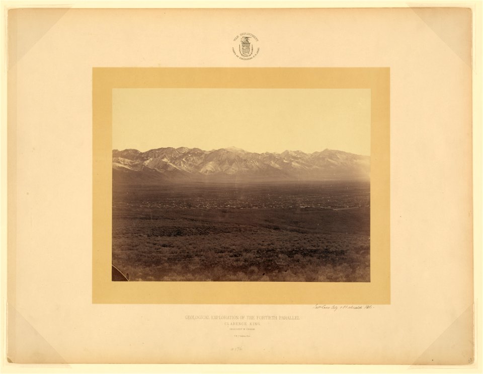 Salt Lake City and Wahsatch Mountains - T. H. O'Sullivan, phot. LCCN2004680326