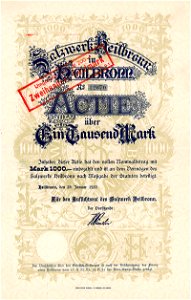 Salzwerk Heilbronn 1000 Mk 1922