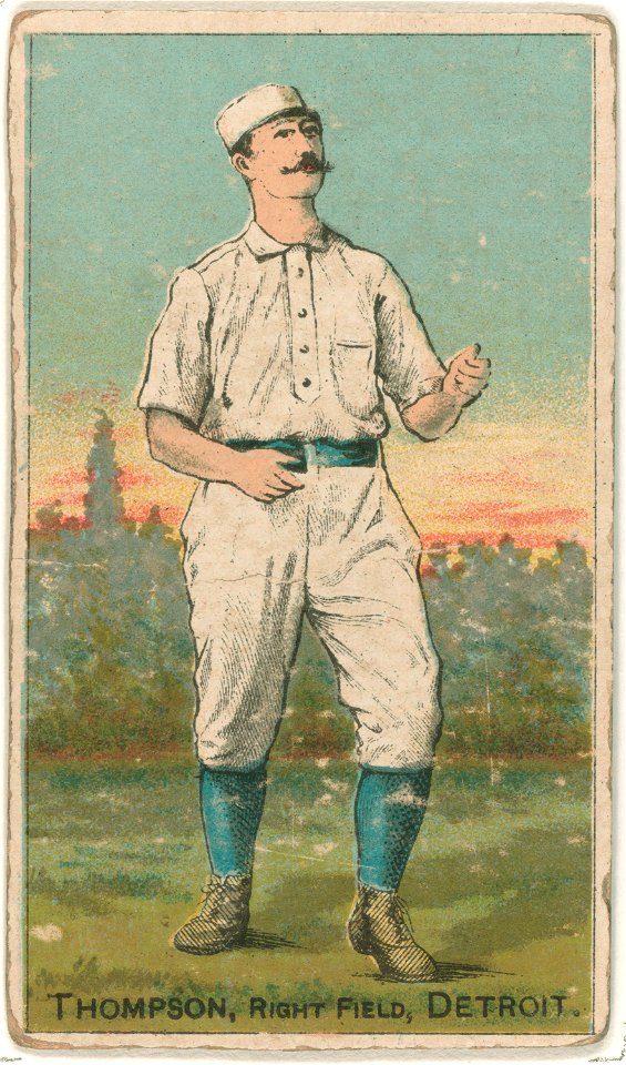 Sam Thompson, Detroit Wolverines, baseball card portrait LCCN2007680759
