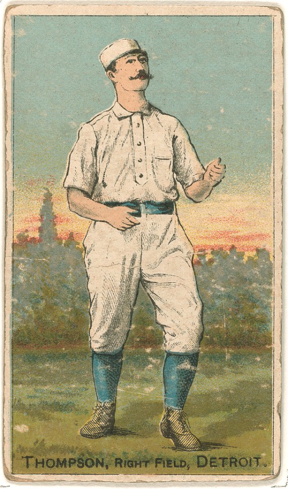 Sam Thompson, Detroit Wolverines, baseball card portrait LCCN2007680759