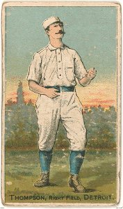 Sam Thompson, Detroit Wolverines, baseball card portrait LCCN2007680759