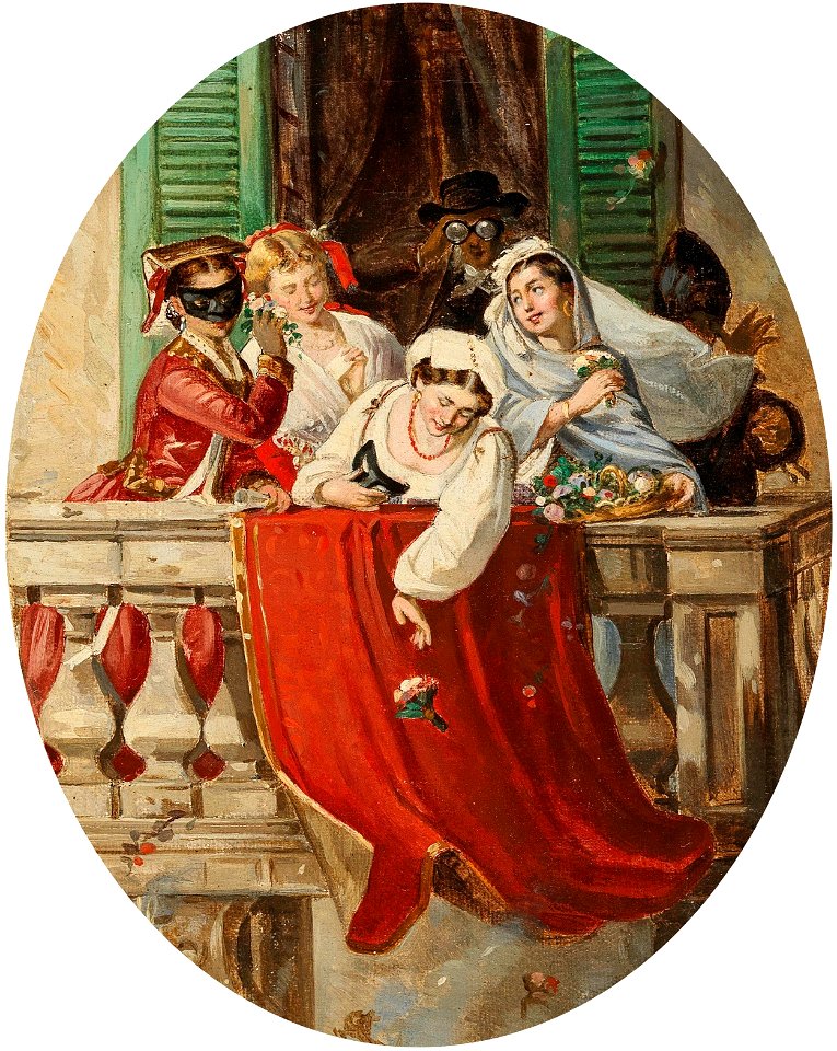 Salvatore Giaconia Karnevalsgesellschaft am Balkon