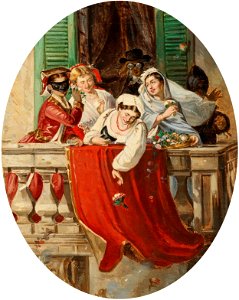 Salvatore Giaconia Karnevalsgesellschaft am Balkon