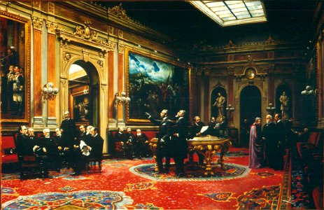 Salón de Conferencias del Senado en 1904