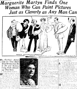 Samantha Huntley interview and drawing by Marguerite Martyn, 1909