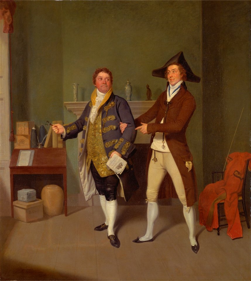 Samuel de Wilde - John Quick and John Fawcett in Thomas Moreton's The Way to Get Married - Google Art Project