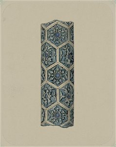 Samarkandskiia drevnosti. Grobnitsa sviatago Kussama ibni Abassa (Shakh-Zinde) i mavzolei pri nei. Mavzolei Sha-Arap. Chast' kolony (sic) (sterzhen') LCCN2008676152