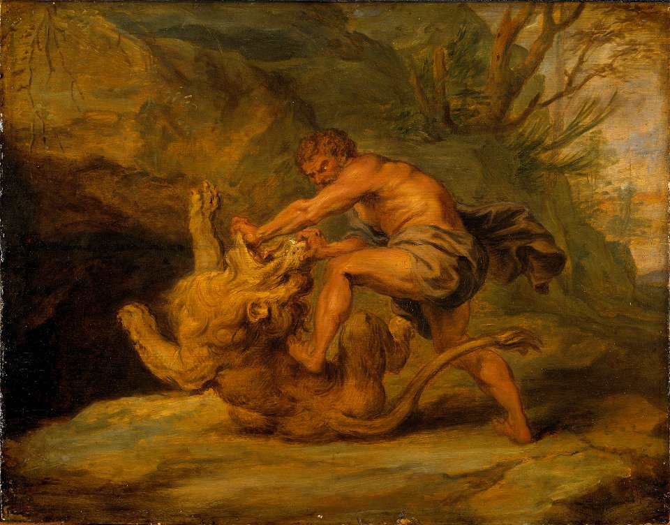 Samson and the Lion. Study - Nationalmuseum - 17609