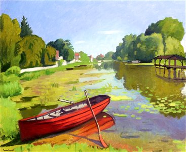 Samois, The Red Barge Albert Marquet (1917)