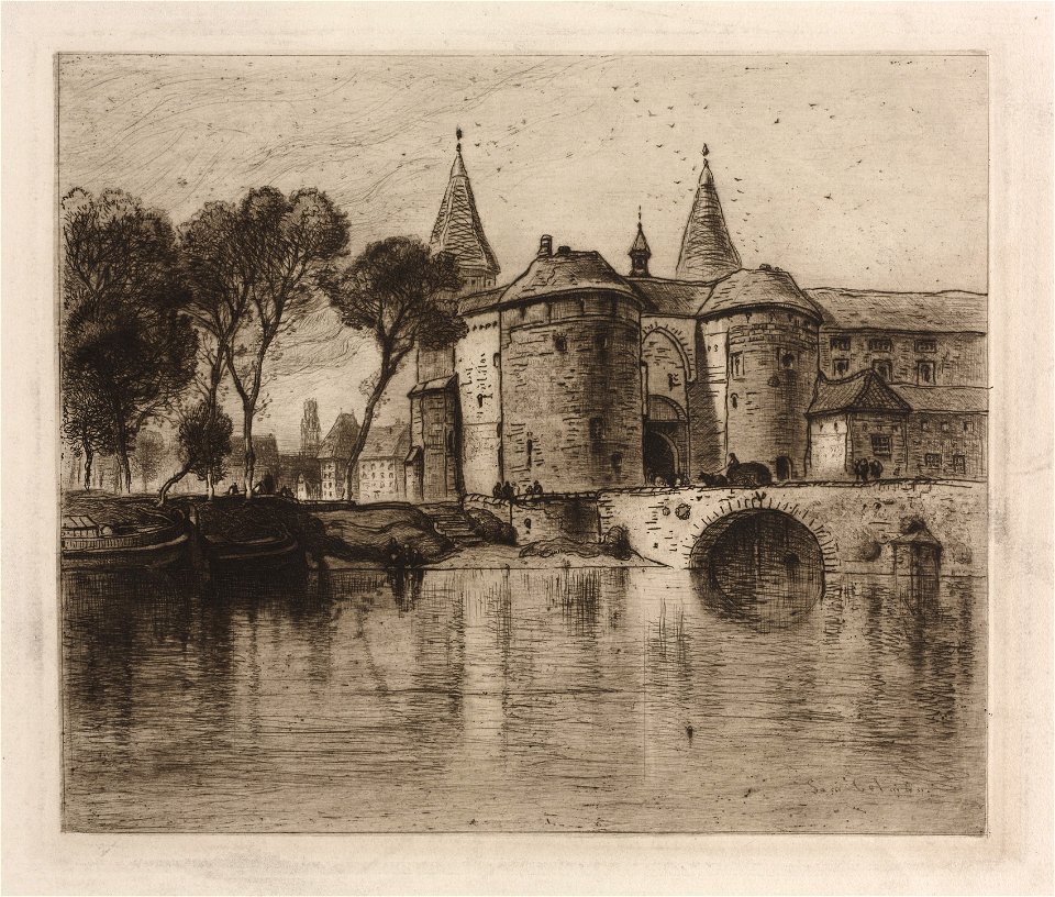 Samuel Colman (American, 1832-1920) - Pont de Grand, Bruges - 1923.180 - Cleveland Museum of Art