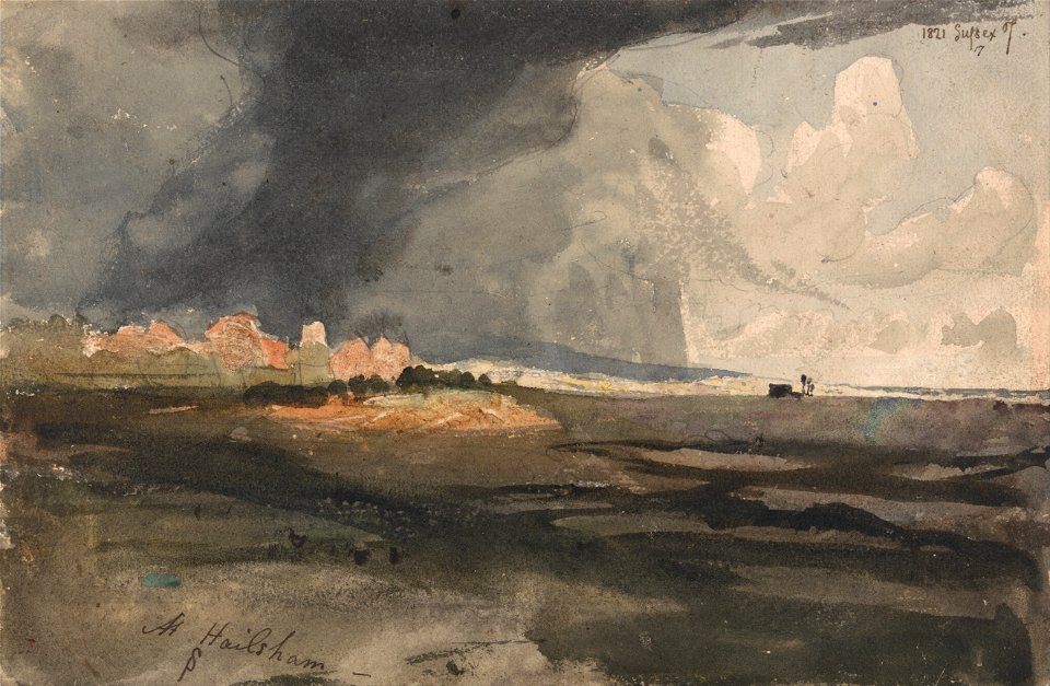 Samuel Palmer - At Hailsham, Sussex- a Storm Approaching - Google Art Project
