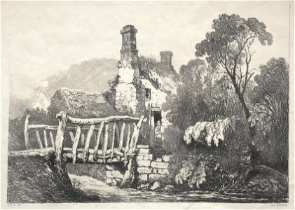 Samuel Prout (British, 1783-1852) - A Series of Ancient Buildings and Rural Cottages in the North of England, Near Byland - 1980.66 - Cleveland Museum of Art