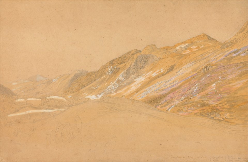 Samuel Palmer - Mountains by the Traveller's Rest near Dolgelly - Google Art Project