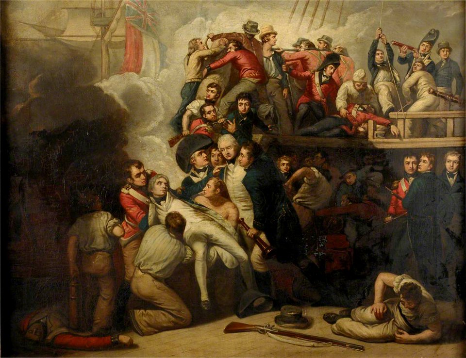 Samuel Drummond (1765-1844) - The Death of Nelson at the Battle of Trafalgar, 21 October 1805 - BHC0551 - Royal Museums Greenwich