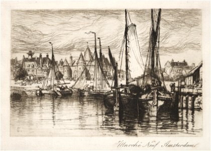 Samuel Colman (American, 1832-1920) - The New Market, Amsterdam - 1941.128 - Cleveland Museum of Art