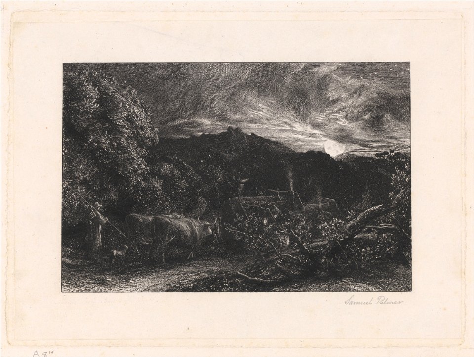 Samuel Palmer - The Weary Ploughman - Google Art Project
